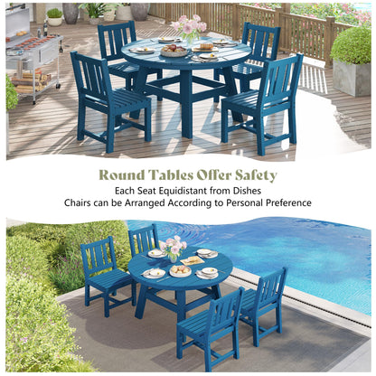 Heath 5-Piece Outdoor Dining Table Set Blue