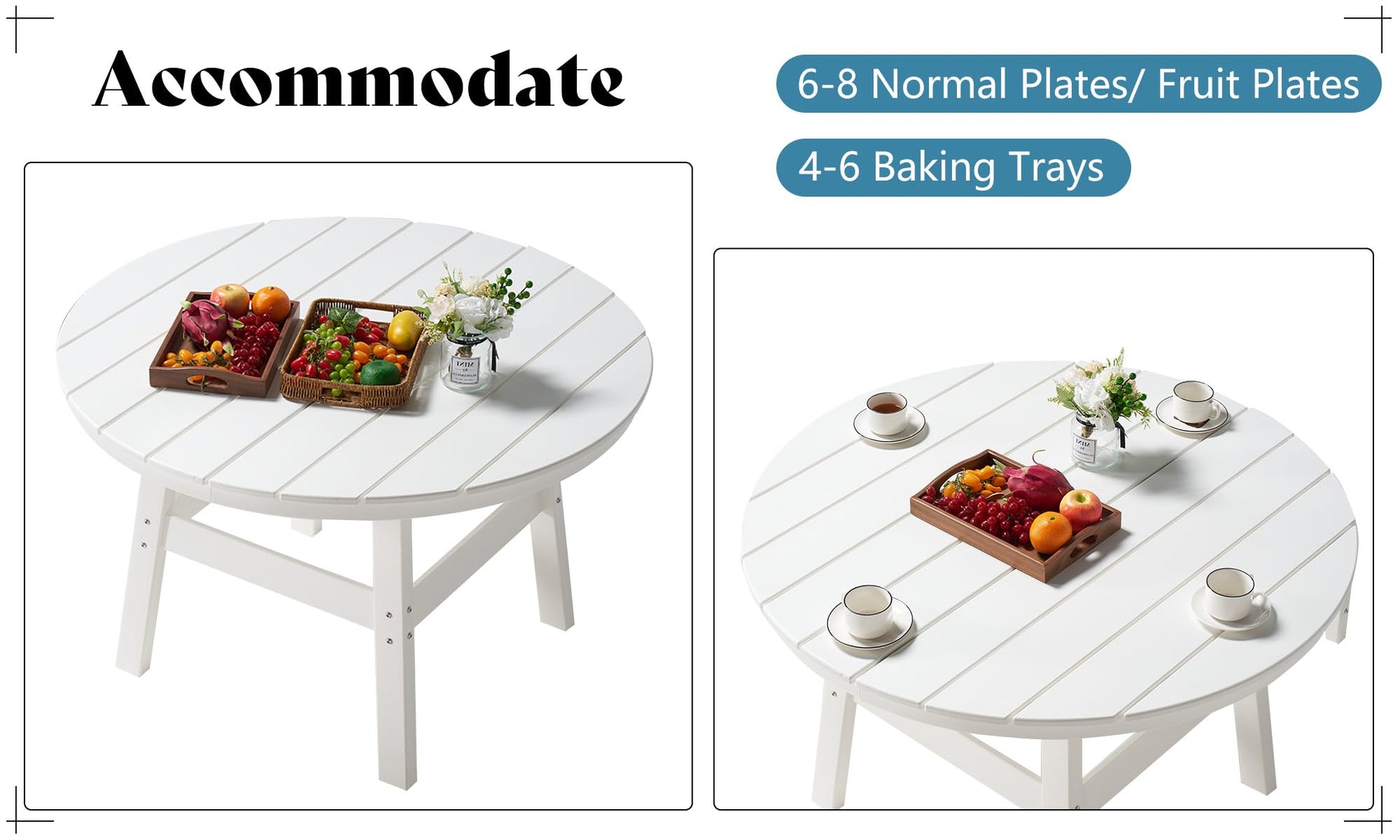 Heath 5-Piece Outdoor Dining Table Set White