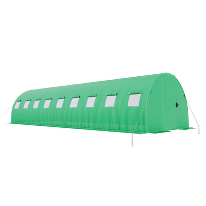 Pro Walk-In Greenhouse with Sprinkler System-30x10 FT-Green
