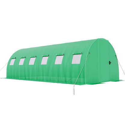 Pro Walk-In Greenhouse with Sprinkler System-20x10 FT-Green