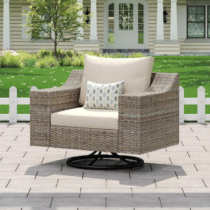 Caelo Wicker Patio Sectional Set 1 PCS - Swivel Glider
