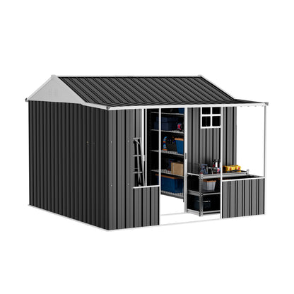 Dual-Zone Metal Storage Shed - Amerlife Small
