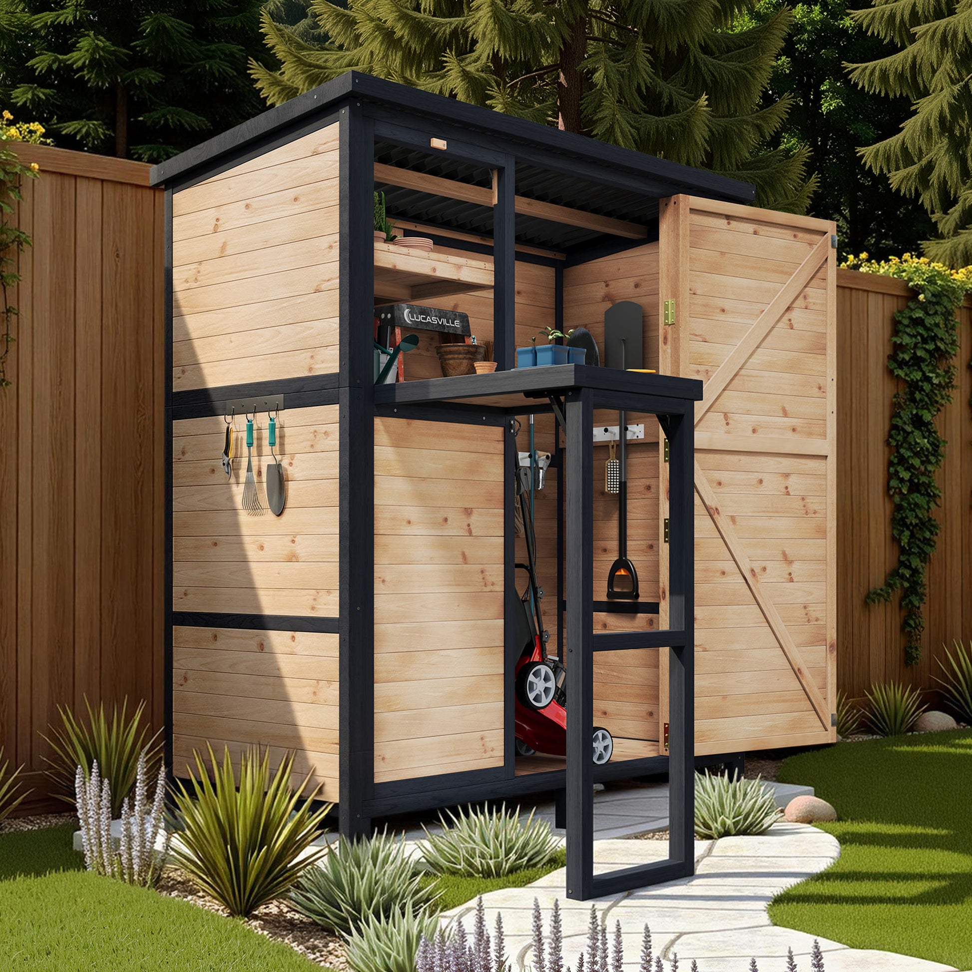 Cubby Outdoor Storage Cabinet Amerlife - 2.76x5.15x5.9 FT