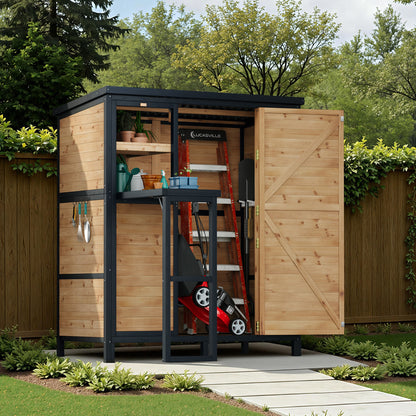 Cubby Outdoor Storage Cabinet Amerlife - 2.76x5.15x5.9 FT