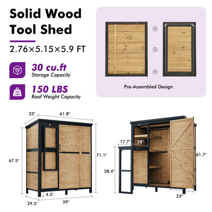 Cubby Outdoor Storage Cabinet Amerlife - 2.76x5.15x5.9 FT