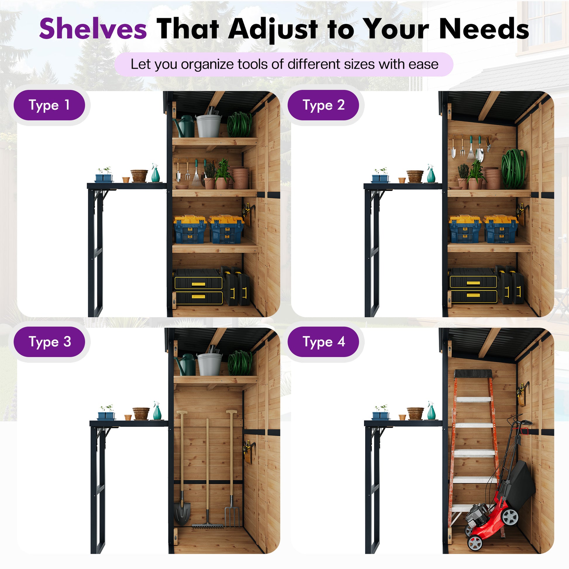 Cubby Outdoor Storage Cabinet Amerlife - 2.76x5.15x5.9 FT