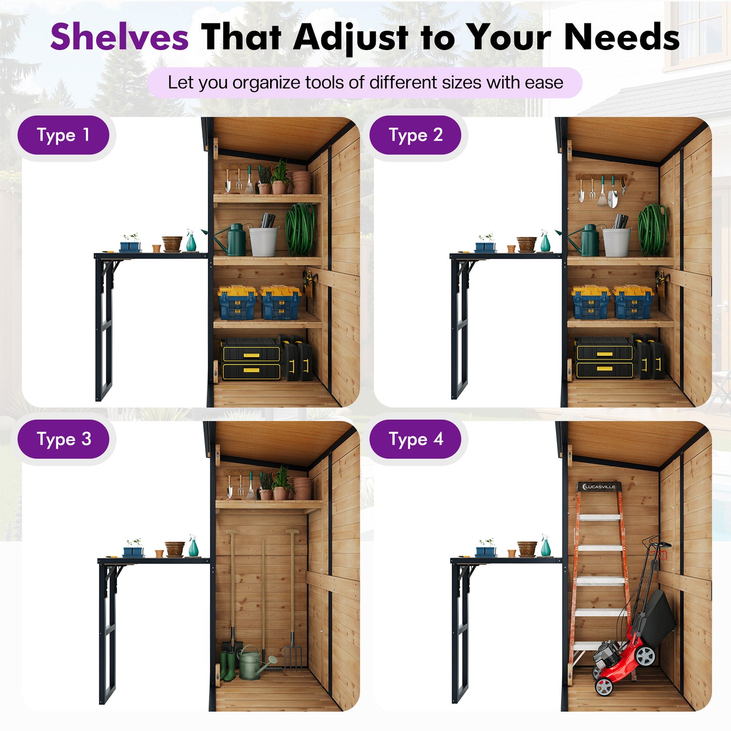Cubby Outdoor Storage Cabinet Amerlife - 2.05x3.8x5.25 FT