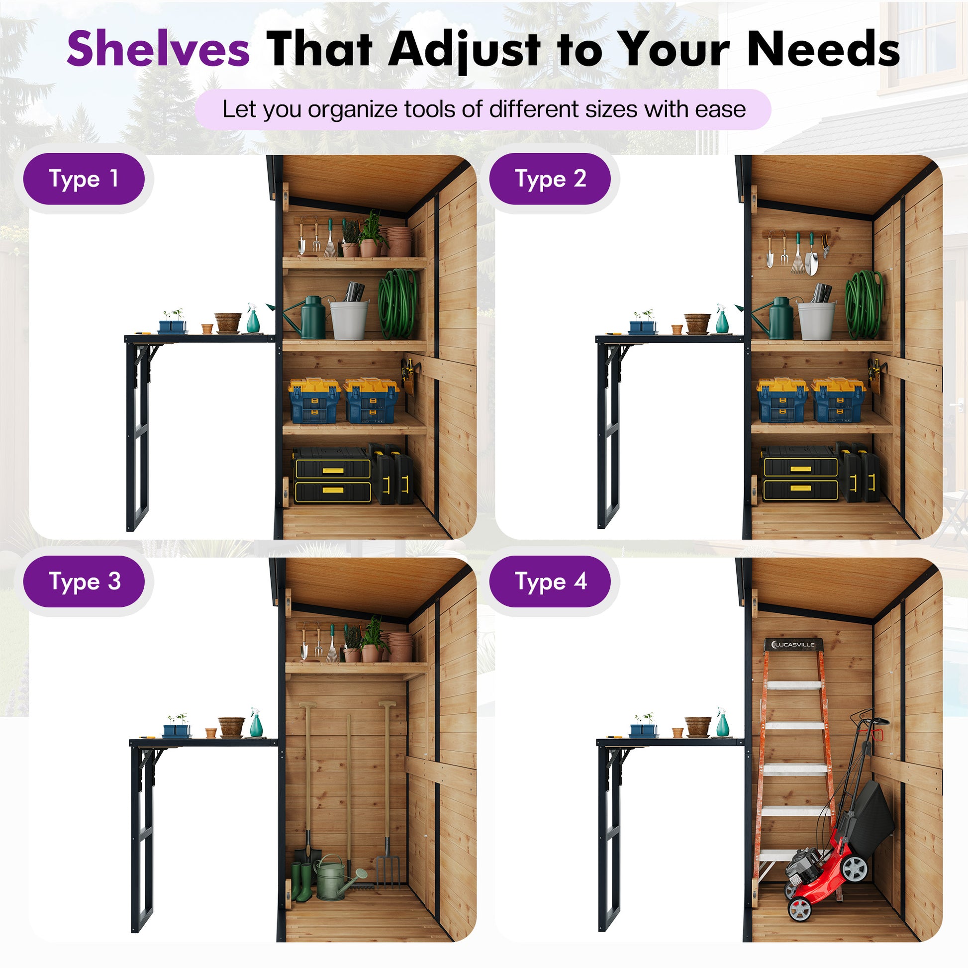 Cubby Outdoor Storage Cabinet Amerlife - 2.05x3.8x5.25 FT