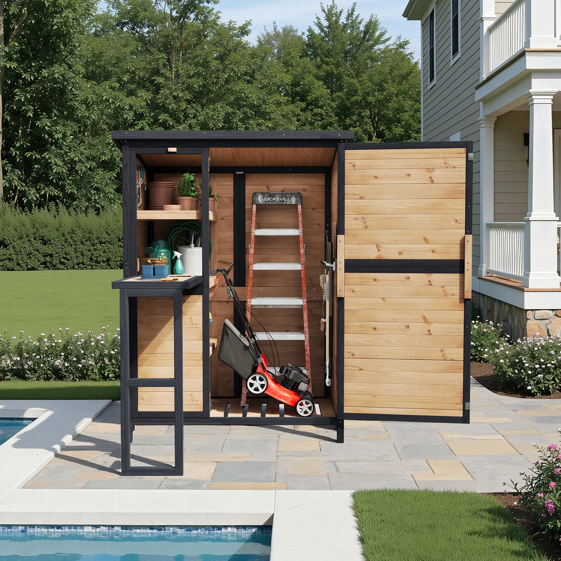 Cubby Outdoor Storage Cabinet Amerlife - 2.05x3.8x5.25 FT