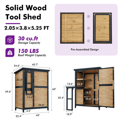 Cubby Outdoor Storage Cabinet Amerlife - 2.05x3.8x5.25 FT