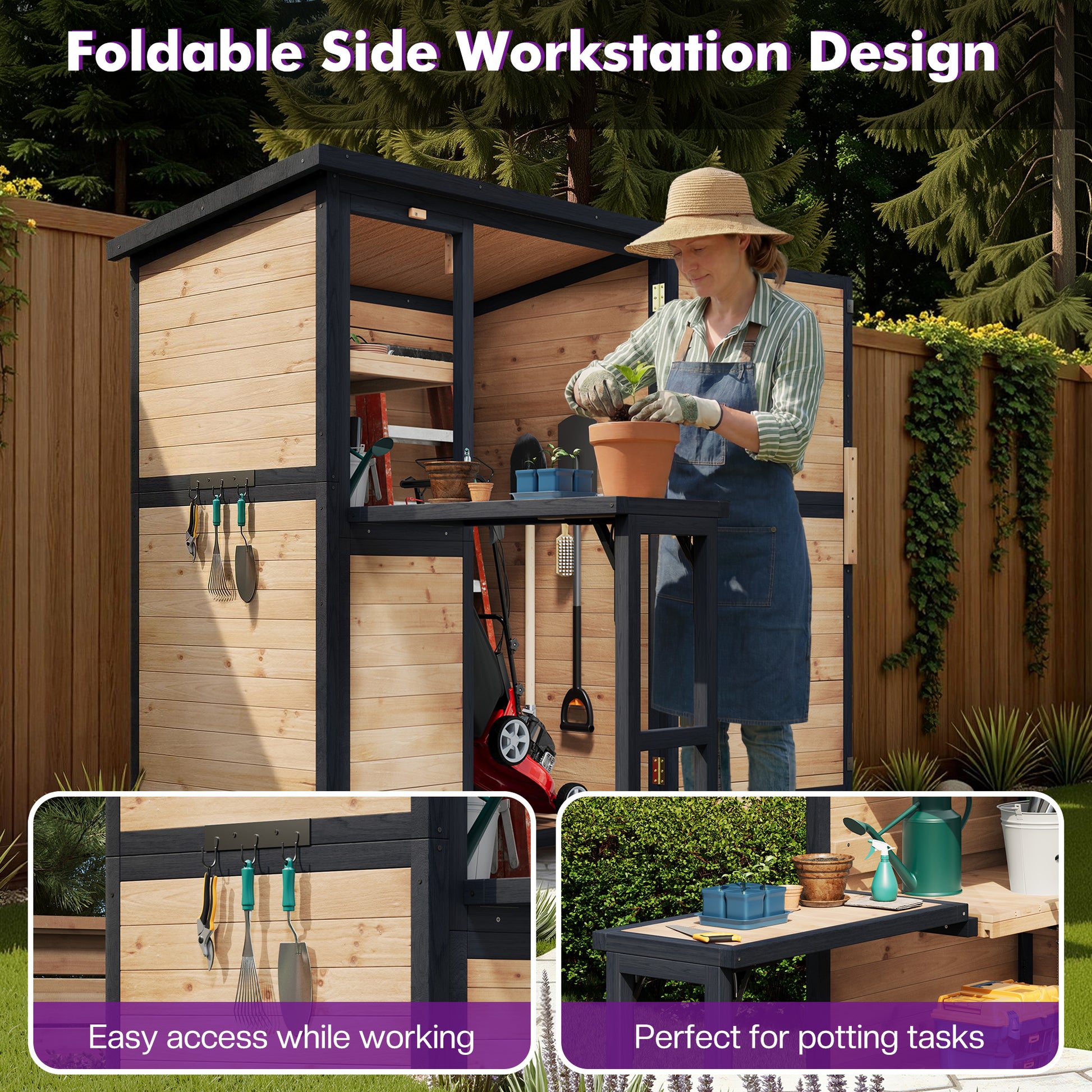 Cubby Outdoor Storage Cabinet Amerlife - 2.05x3.8x5.25 FT