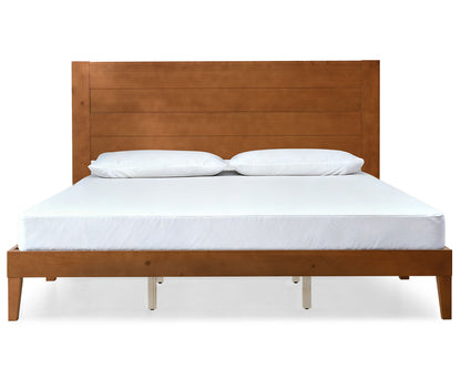 Fremont Wood Platform Bed Queen size Brown