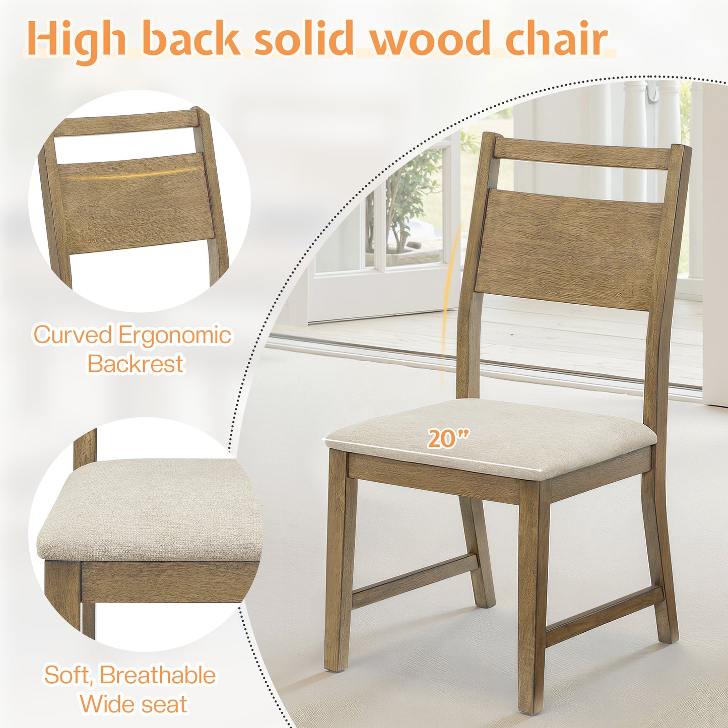 Gather Solid Wood Dining Set Amerlife