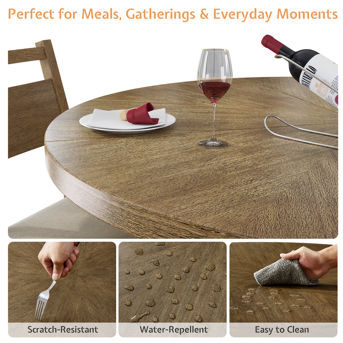 Gather Solid Wood Dining Set Amerlife