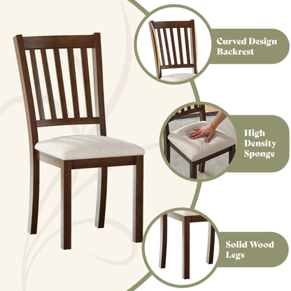 Carve Upholstered Dining Chairs Amerlife Brown
