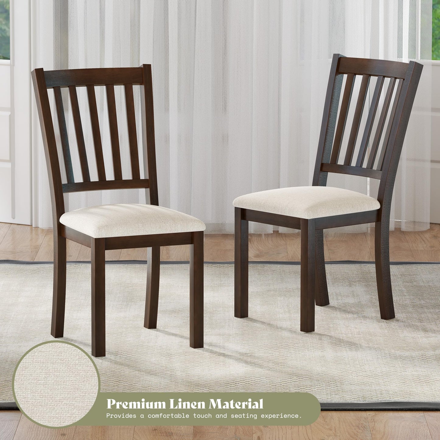 Carve Upholstered Dining Chairs Amerlife Brown