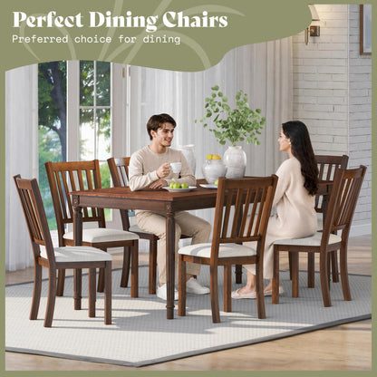 Carve Upholstered Dining Chairs Amerlife Brown