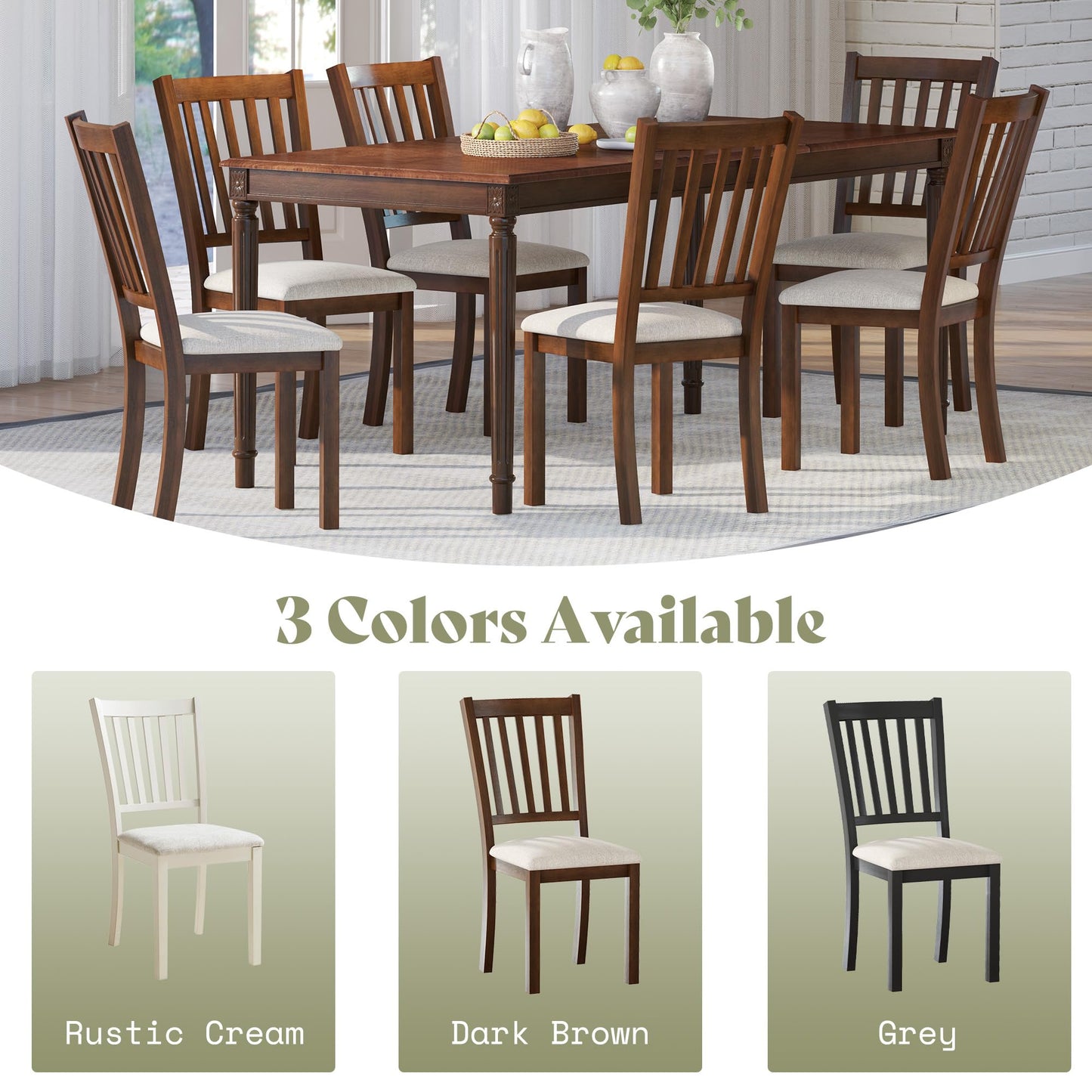 Carve Upholstered Dining Chairs Amerlife Brown