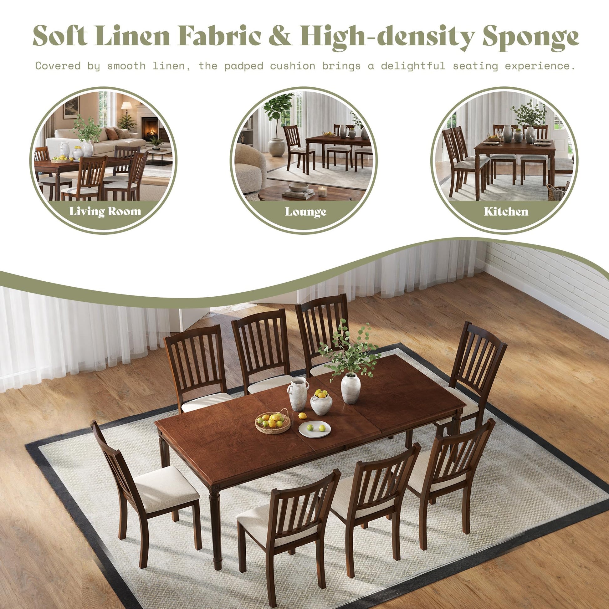 Carve Upholstered Dining Chairs Amerlife Brown
