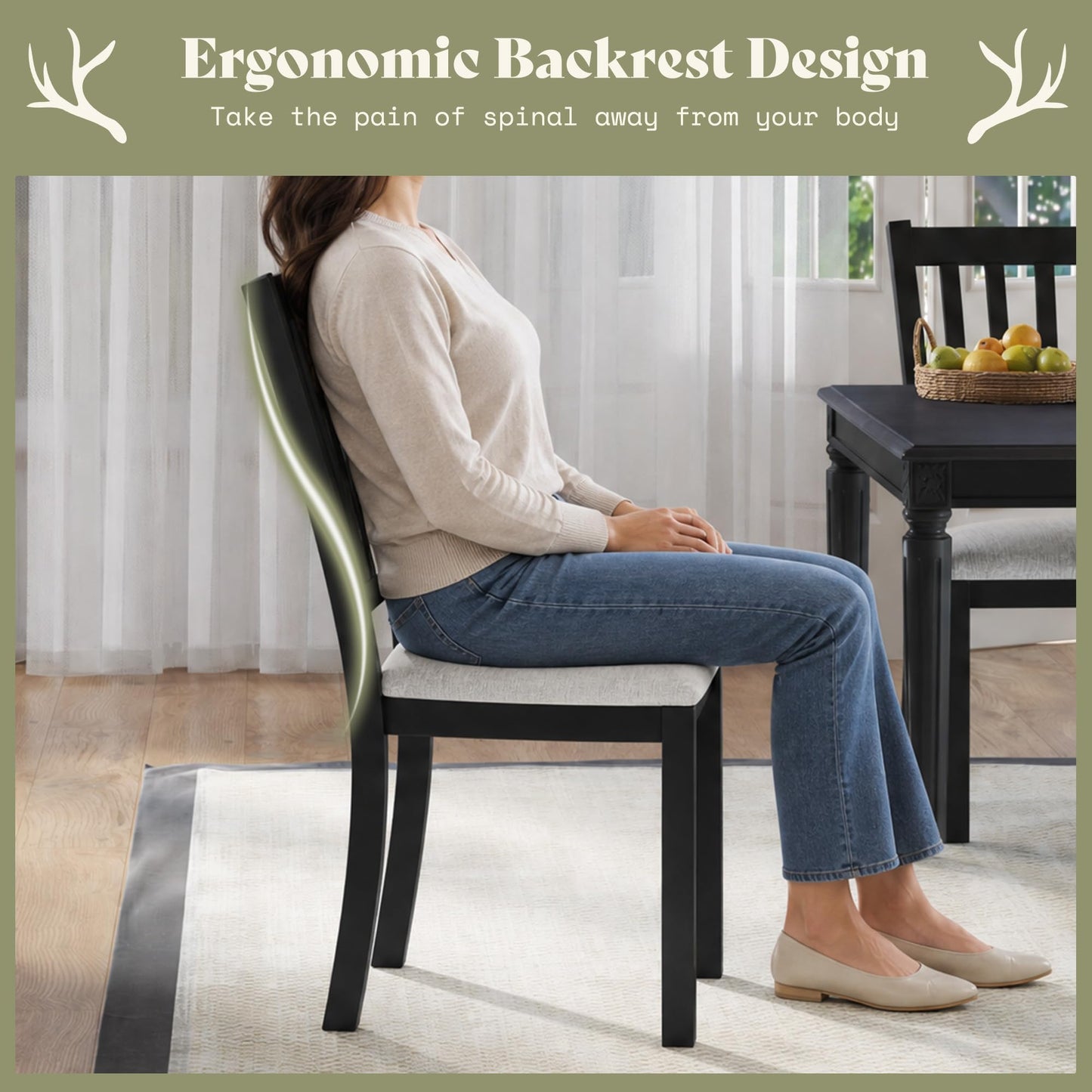 Carve Upholstered Dining Chairs Amerlife Grey