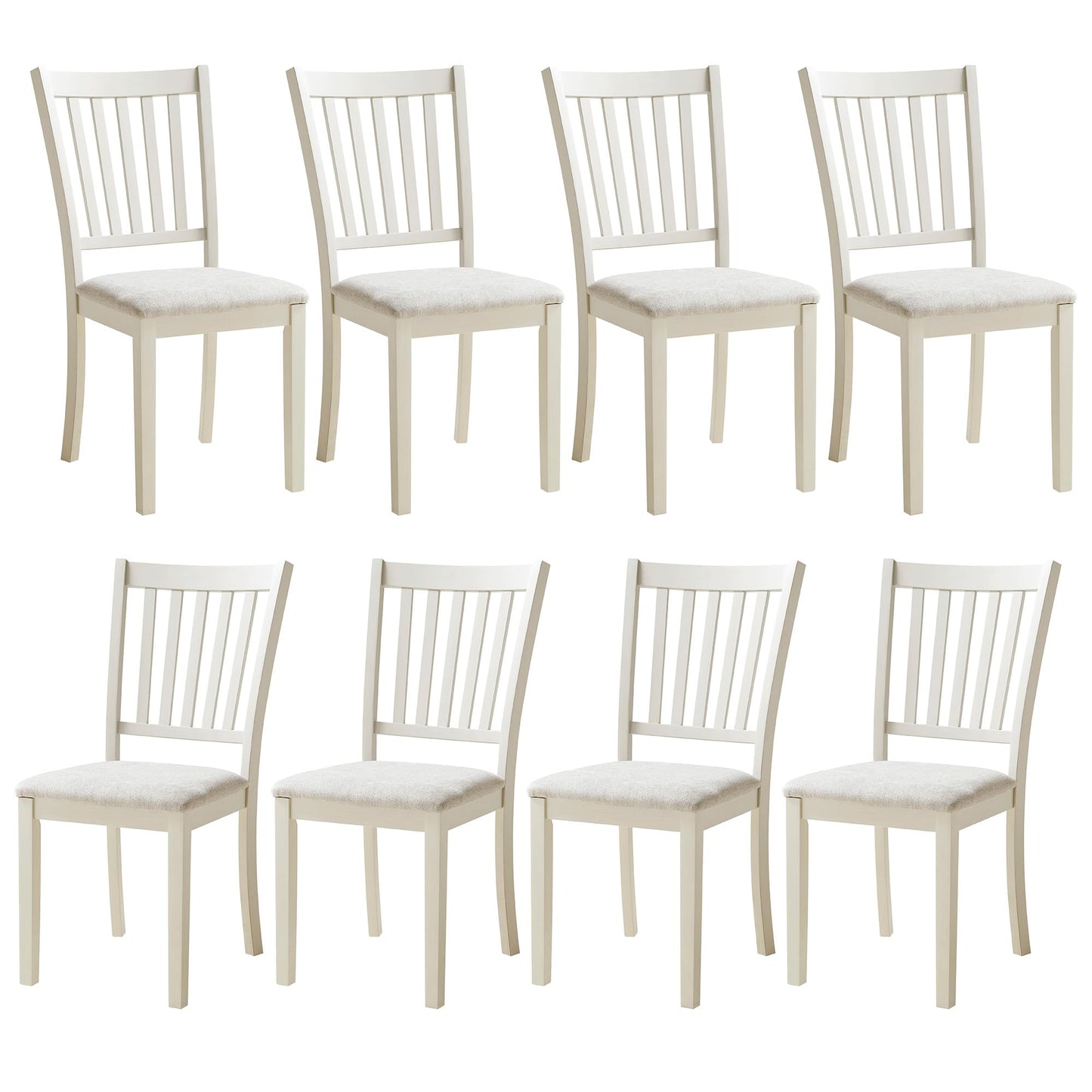 Carve Upholstered Dining Chairs Amerlife Cream