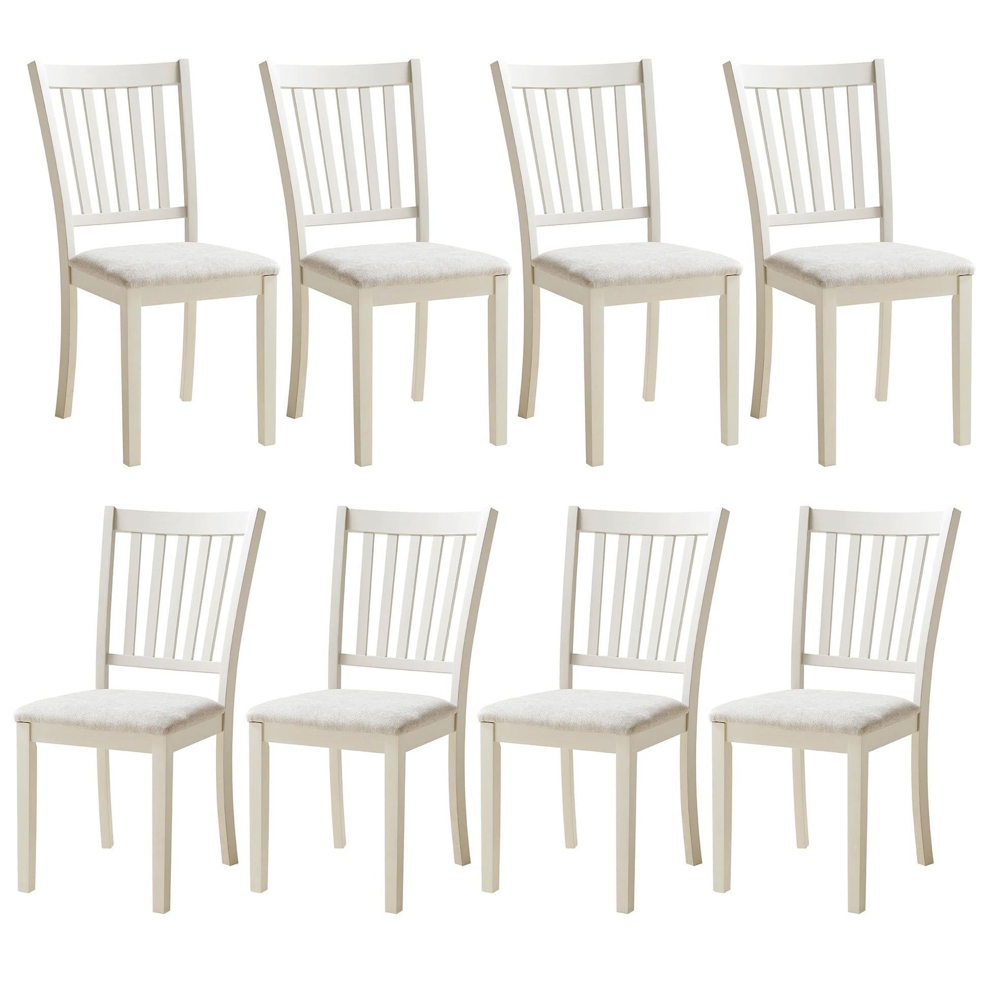 Carve Upholstered Dining Chairs Amerlife Cream