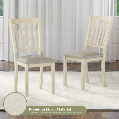 Carve Upholstered Dining Chairs Amerlife Cream