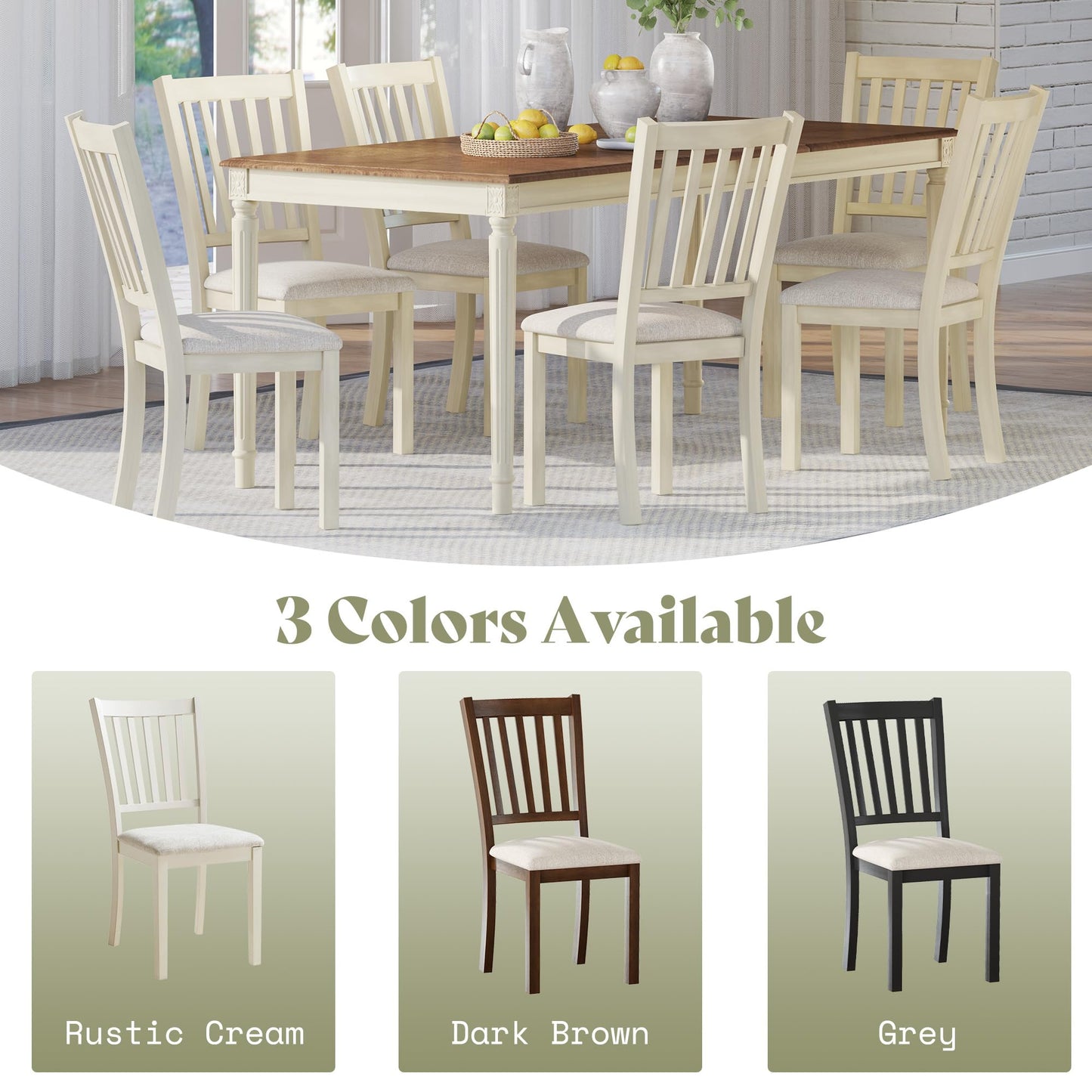 Carve Upholstered Dining Chairs Amerlife Cream