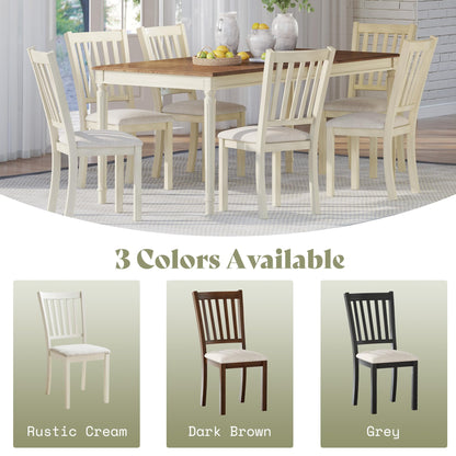 Carve Upholstered Dining Chairs Amerlife Cream