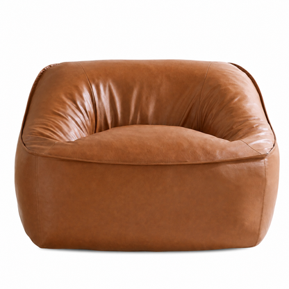 Amerlife Oversized Bean Bag Lounge Chair-Brown Pu