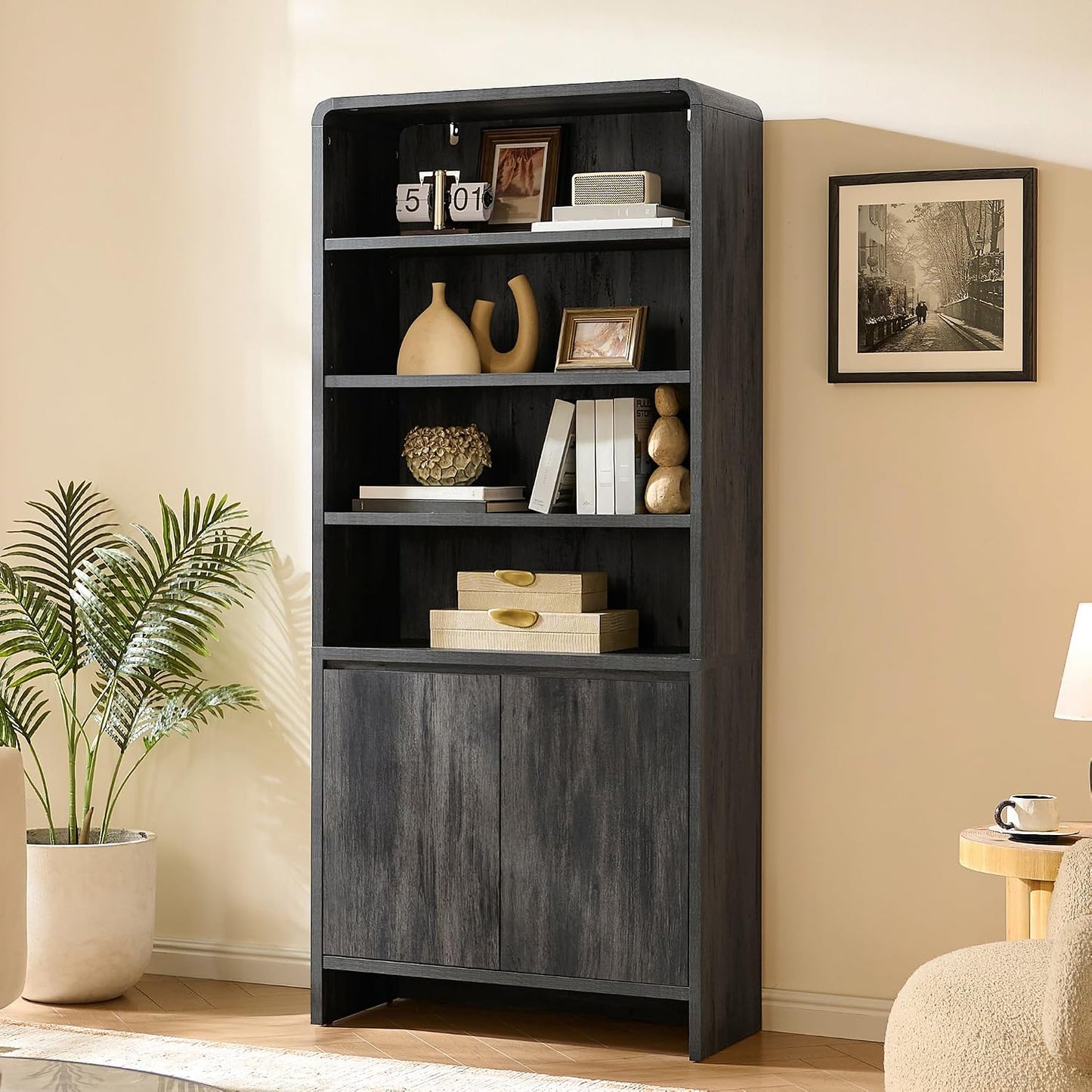 Arcova 71" Tall Bookshelf Amerlife Black