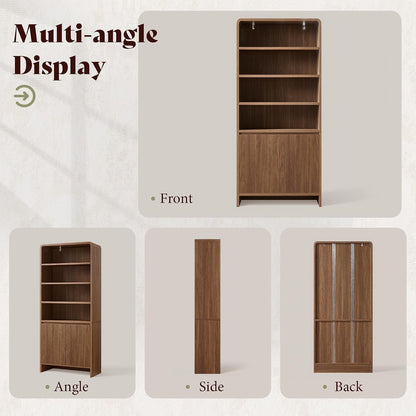 Arcova 71" Tall Bookshelf Amerlife Rustic Brown