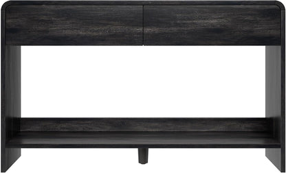 Curvia Wooden Console Table Amerlife Flat Panel / 55" / Brown