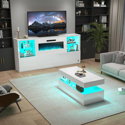Nebula 3-piece Living Room Set Amerlife 68" / White