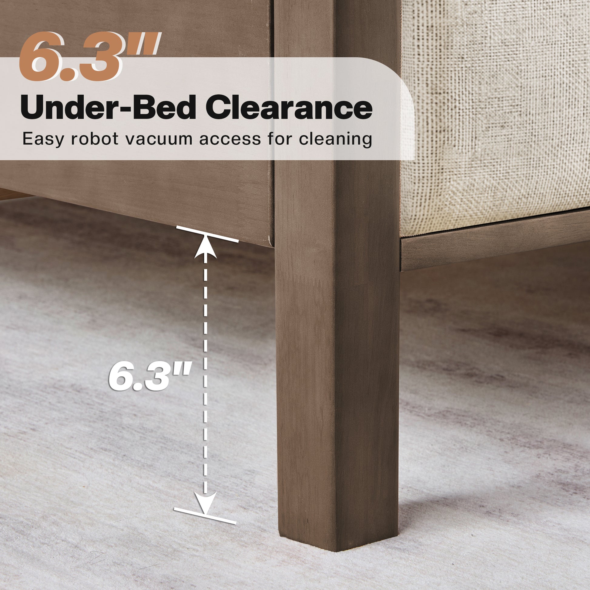 Solid Wood Bed Frame Amerlife Queen / Grey