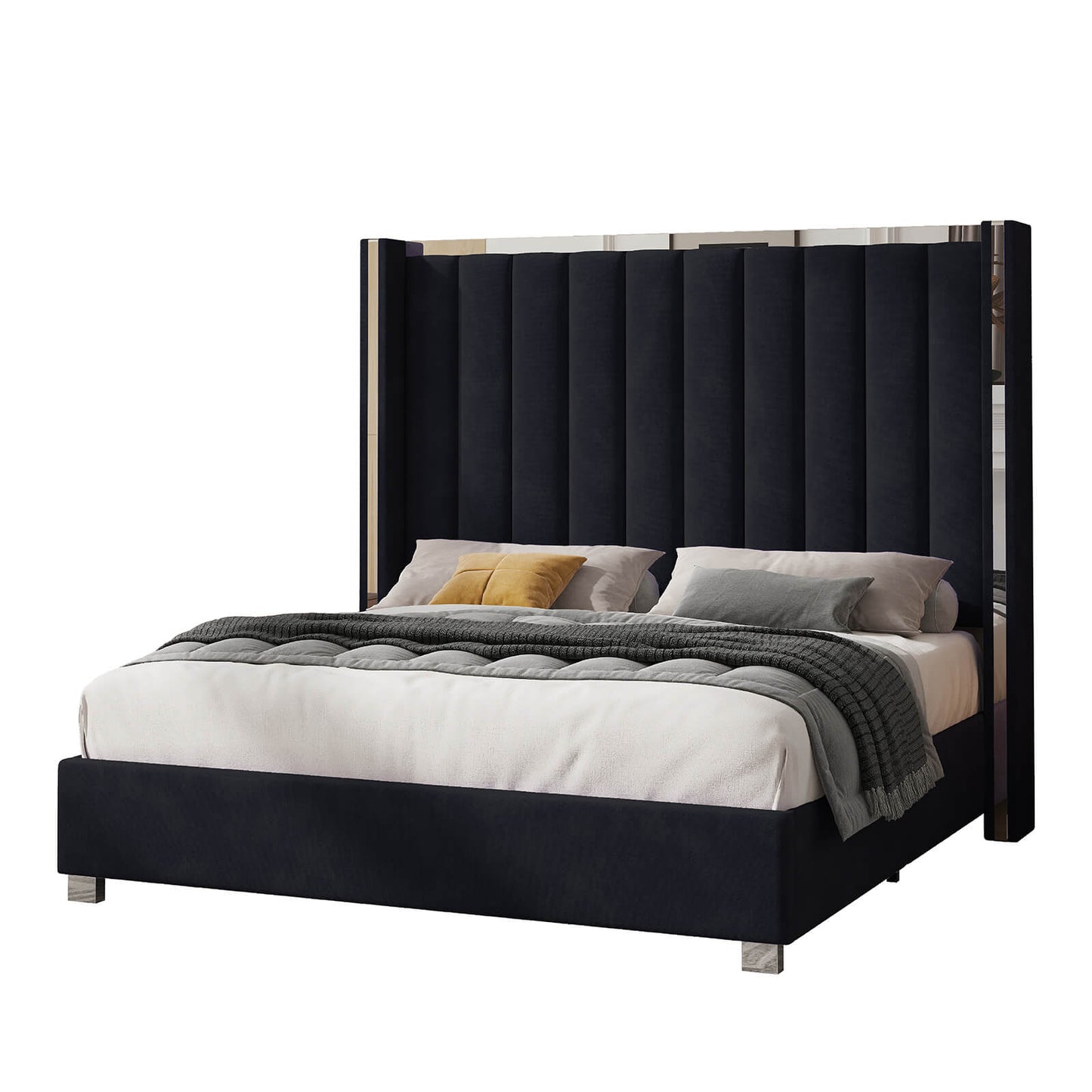Beaumont 5-Piece Modern Bedroom Set - Black_Grey