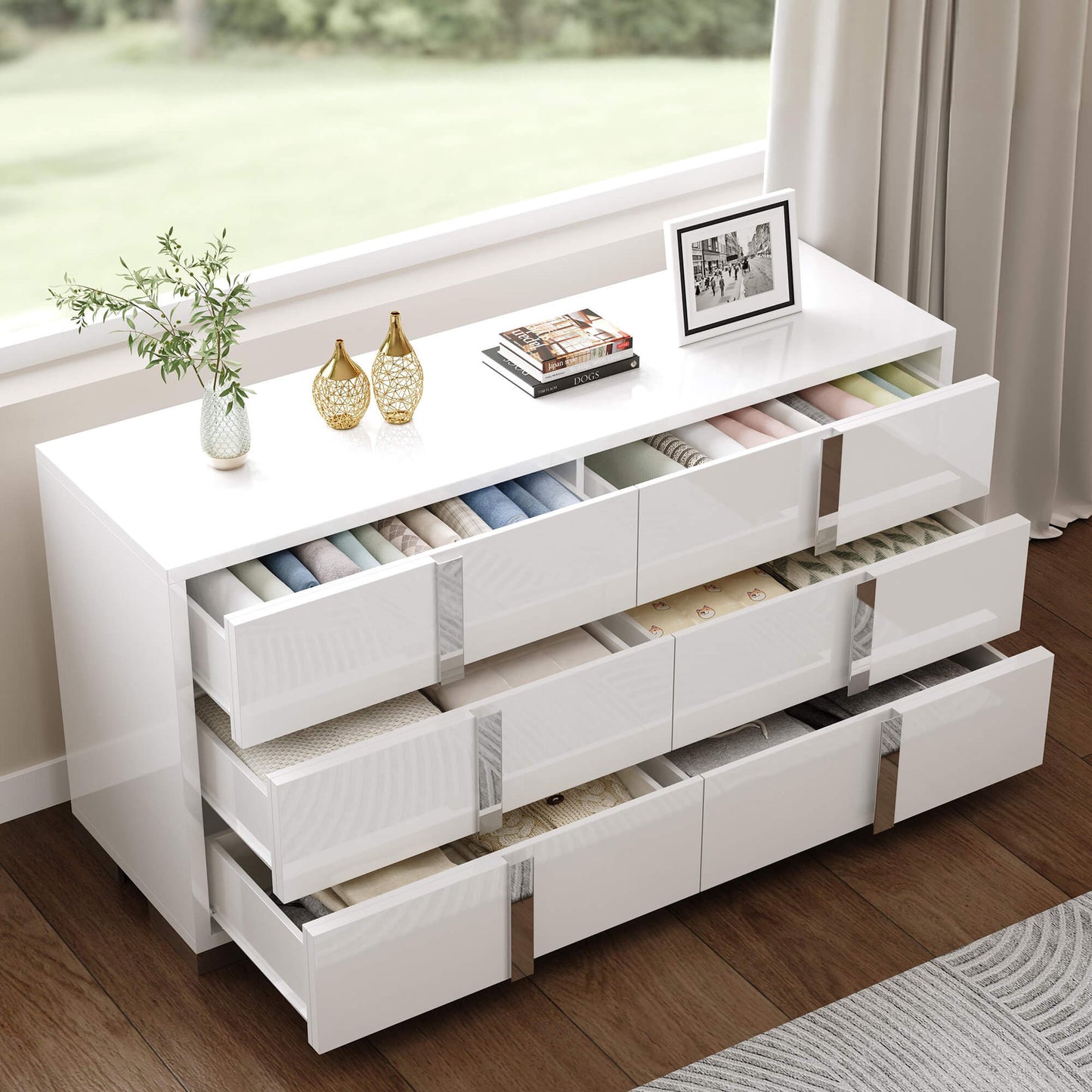 Beaumont 5-Piece Modern Bedroom Set - Black_White