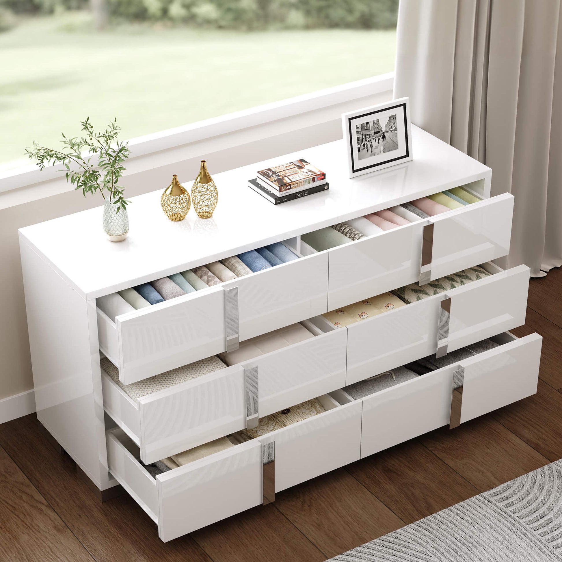 Beaumont 5-Piece Modern Bedroom Set - Black_White