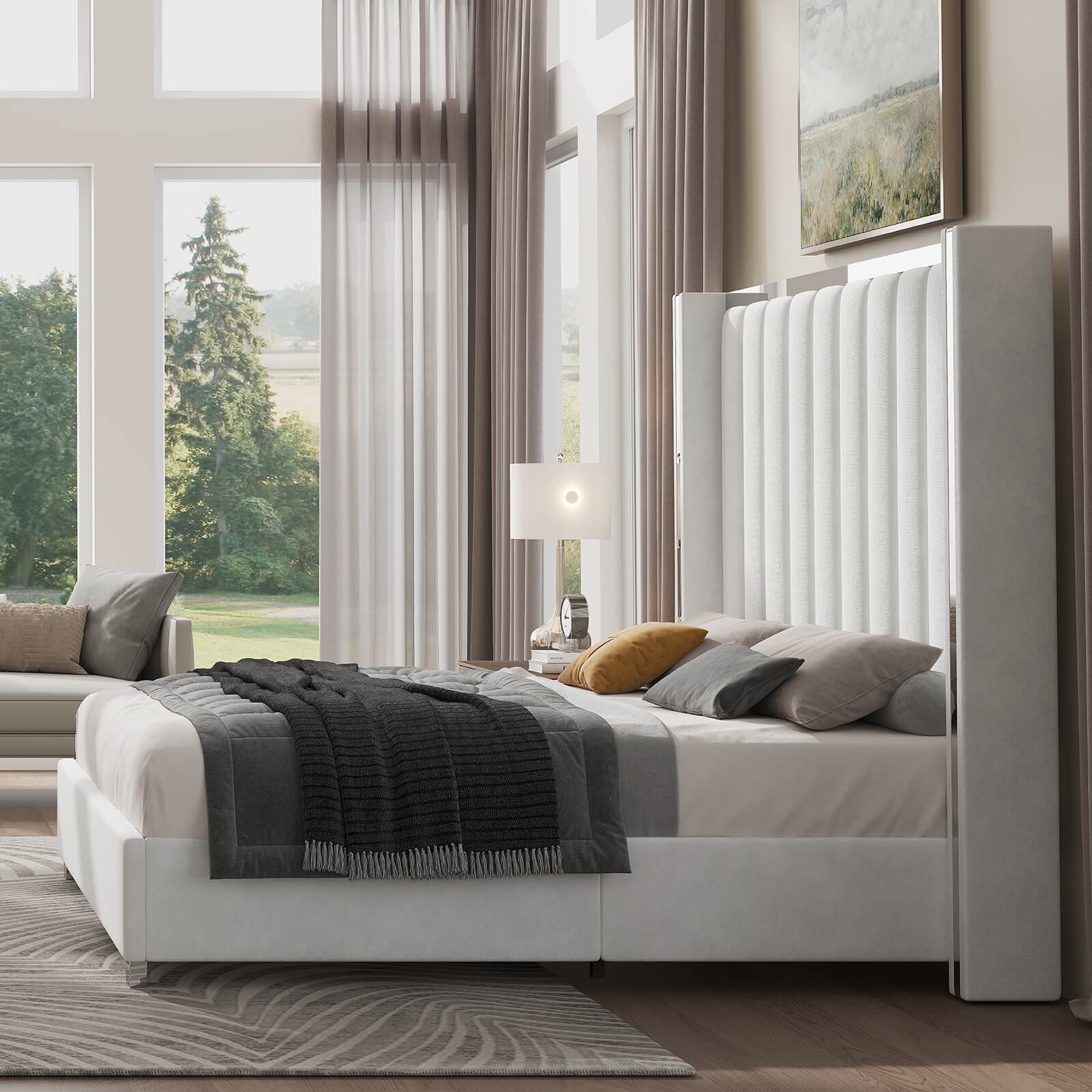 Beaumont 5-Piece Modern Bedroom Set - Cream_Grey