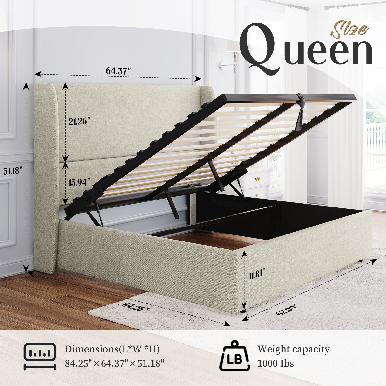 Queen / Linen Khaki