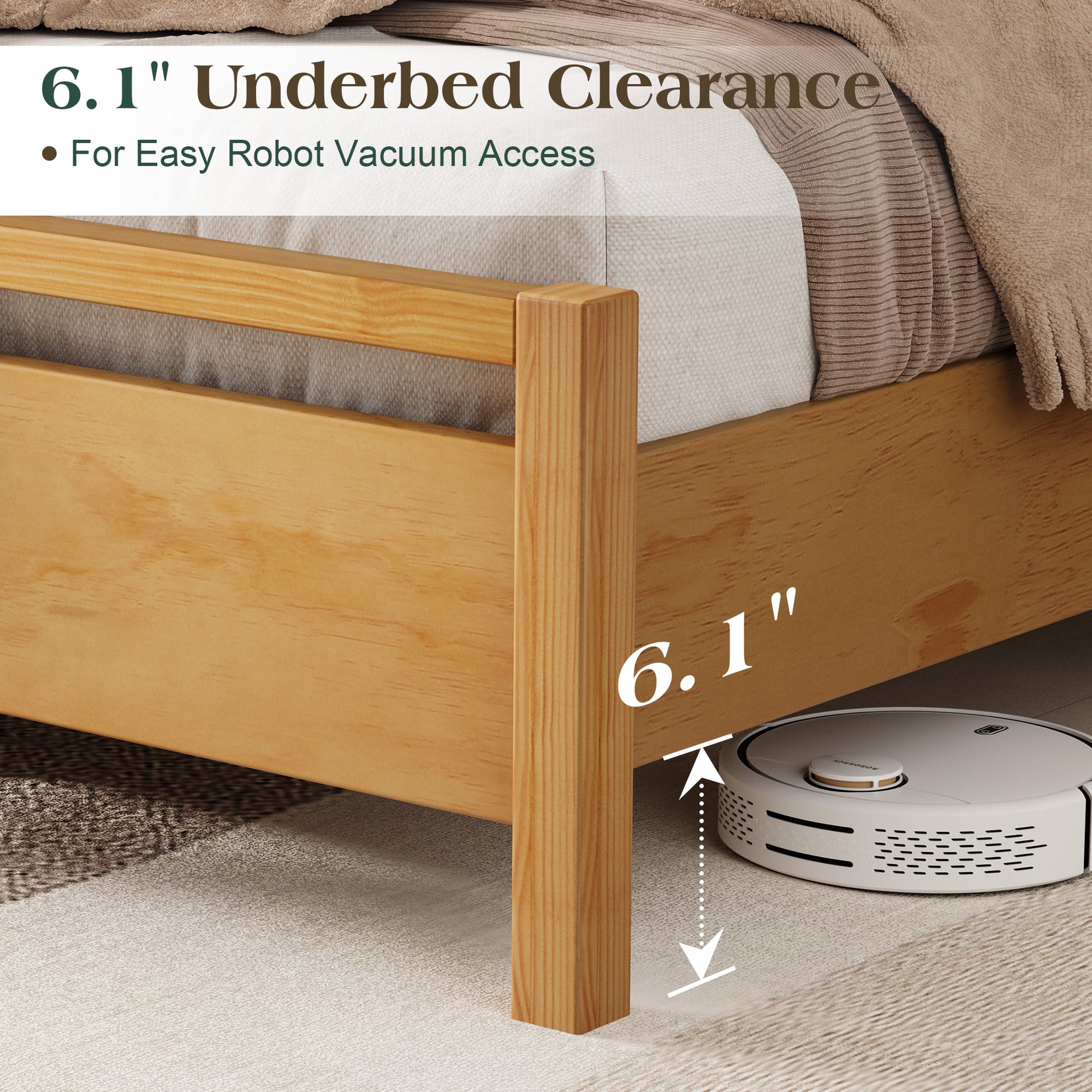 Void Solid Wood Bed Amerlife Full / Natural