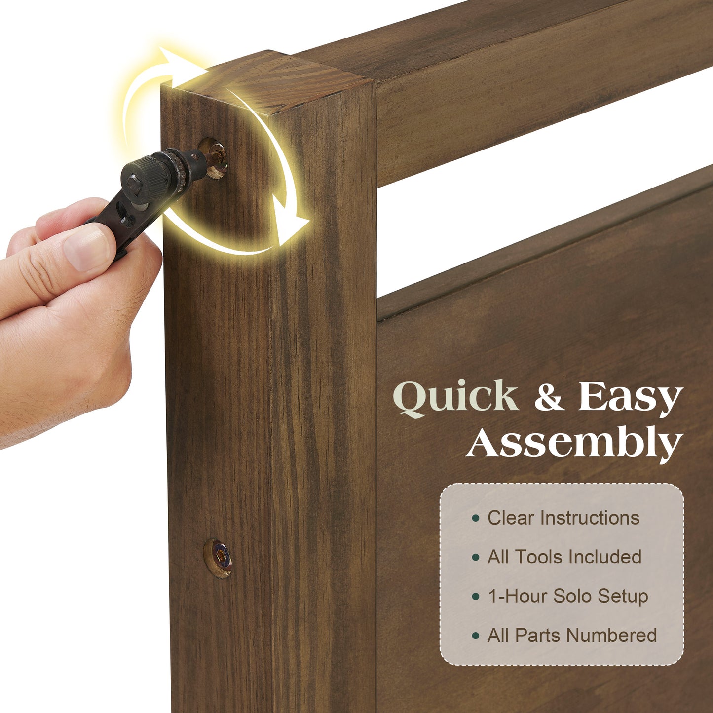 Void Solid Wood Bed Amerlife Full / Dark Brown