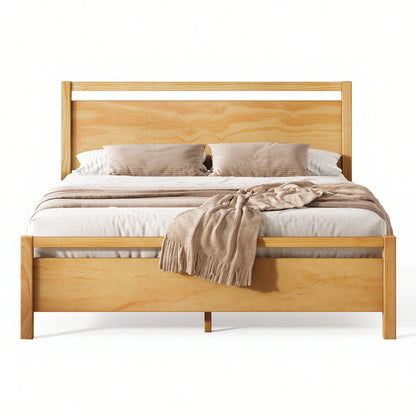 Void Solid Wood Bed Amerlife Queen / Natural