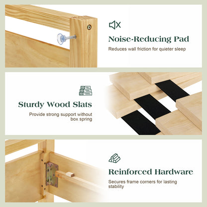 Void Solid Wood Bed Amerlife Queen / Natural