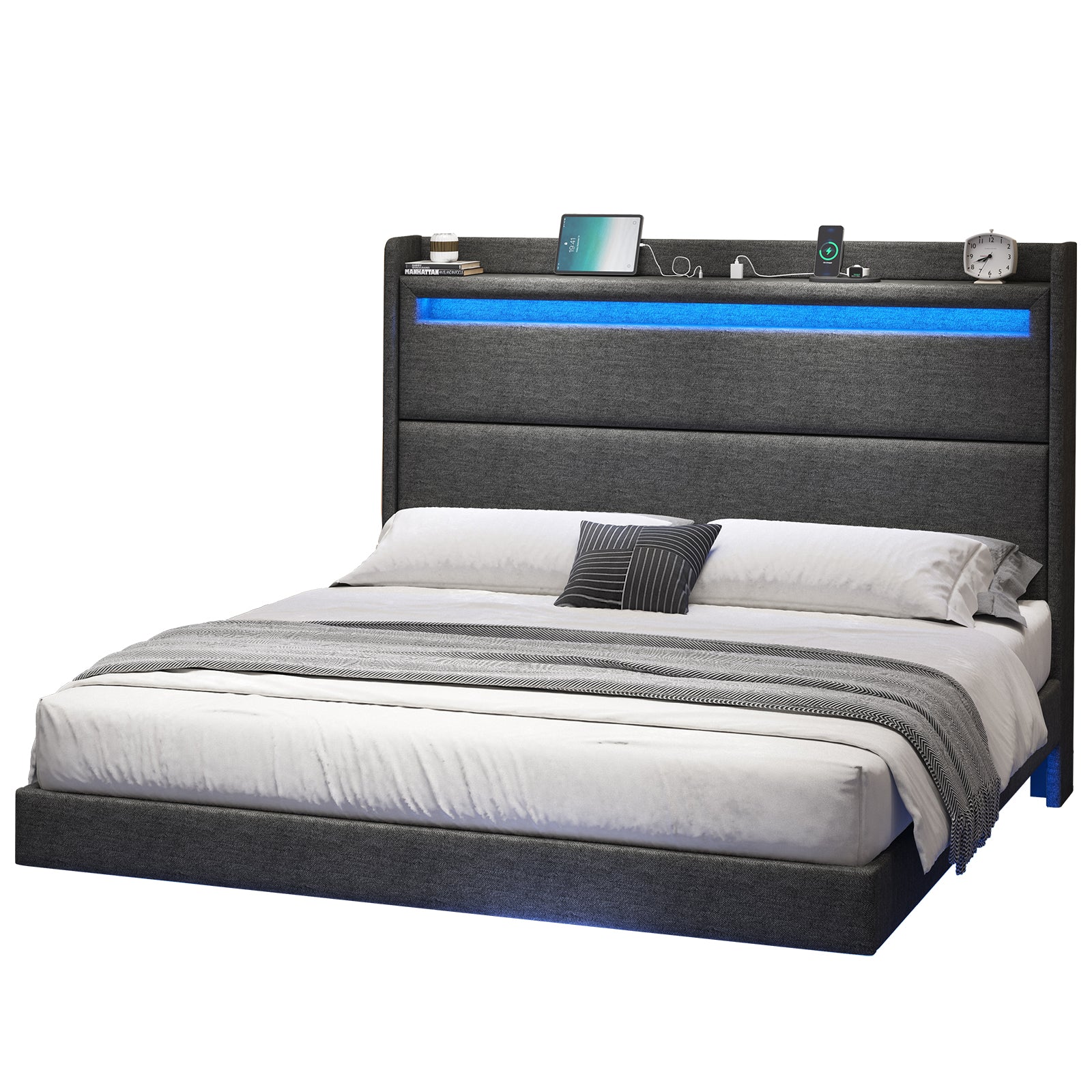 Borgia Full Bed Frame Dark Grey