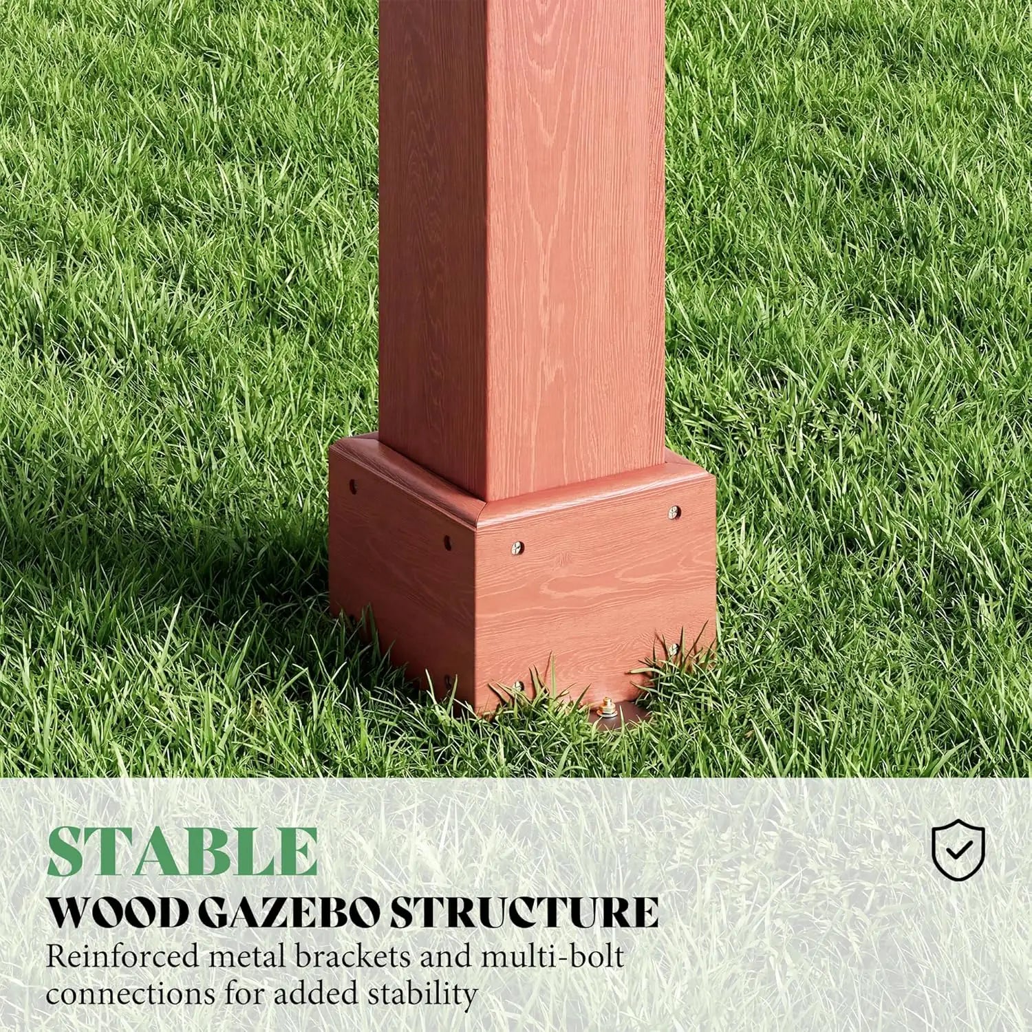 Cedrix Solid Cedar Wood Pergola-12X24