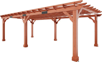 Cedrix Solid Cedar Wood Pergola-12X24
