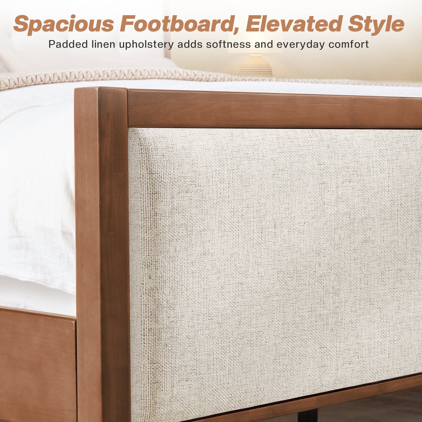 Solid Wood Bed Frame Amerlife Full / Walnut