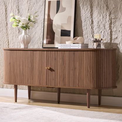 55" Mid-Century Modern TV Stand-Walnut