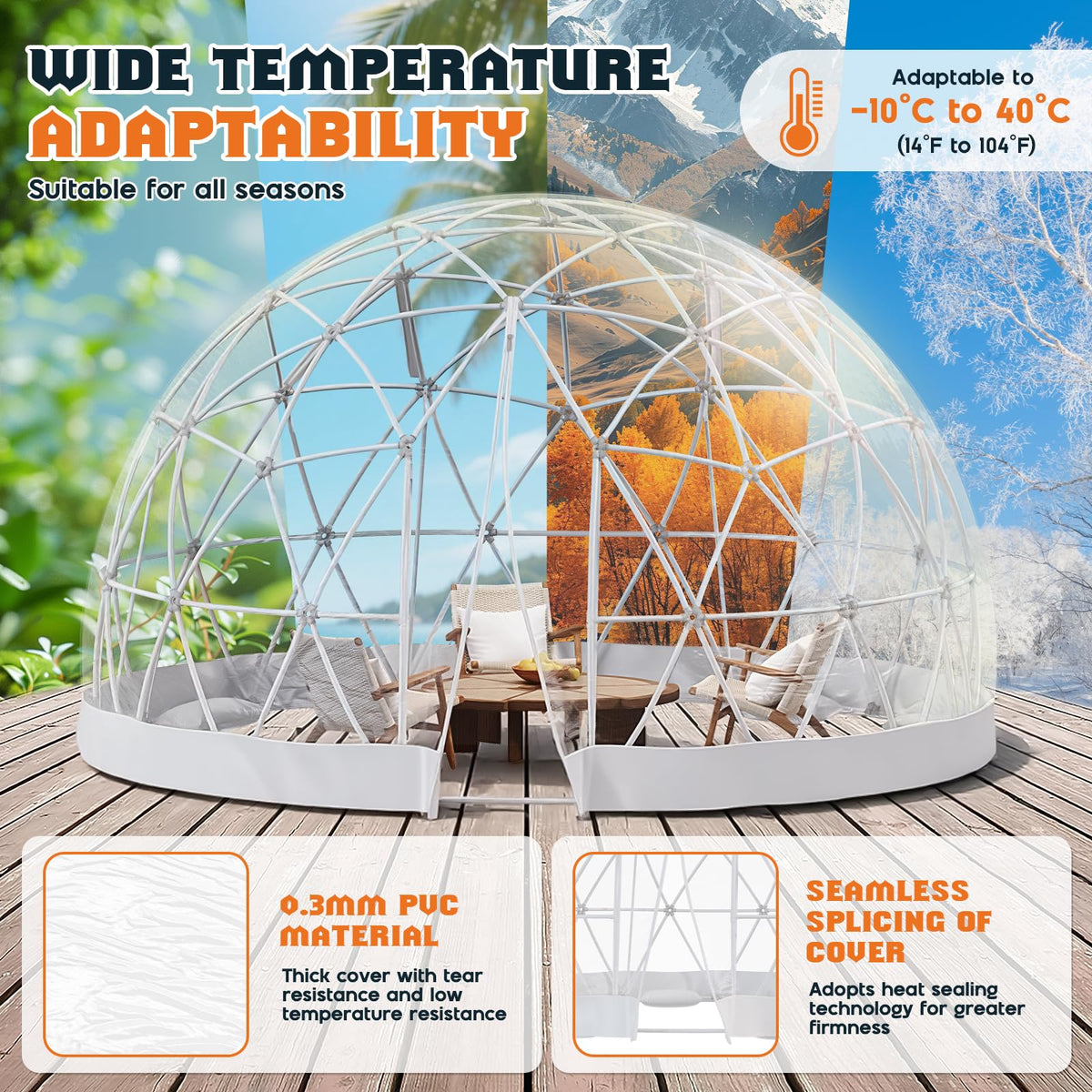 Clear Outdoor Garden Dome Tent-15FT
